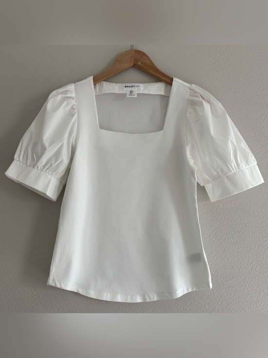 Bailey 44 Tops - Bailey 44 White Square-Neck Puff Sleeve Blouse